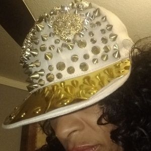 Custom fitted metalized baseball hat